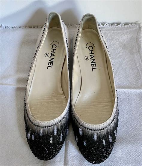 Scarpette Chanel in Vernice Bianco taglia 39 EU 